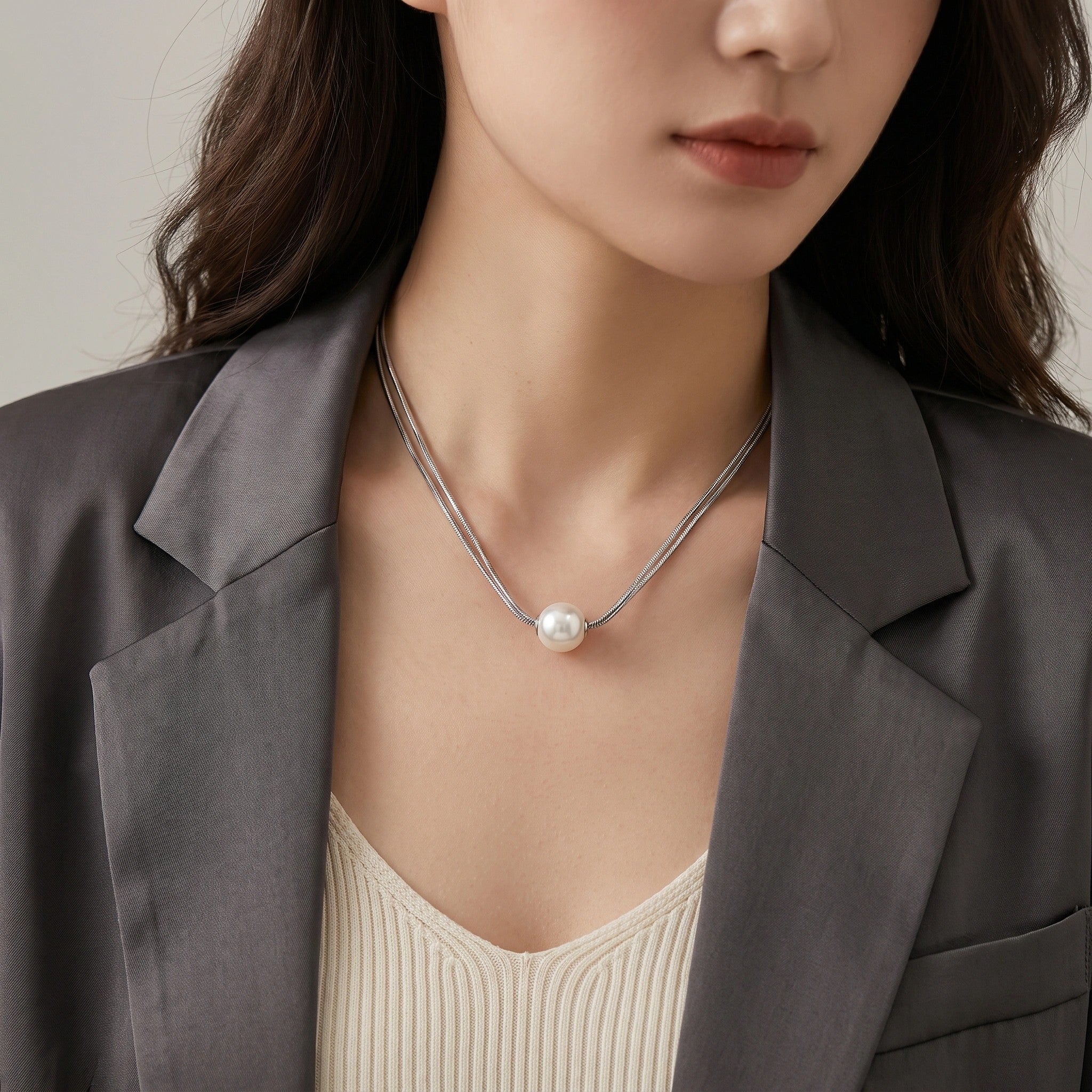 MYKI Flawless Stainless Steel Necklace (MK715S-SSYI)
