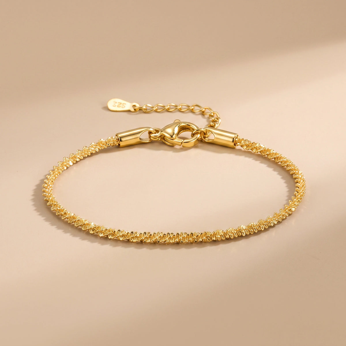 MYKI Textured Dainty Bracelet(MKBRAD716-SSYI)
