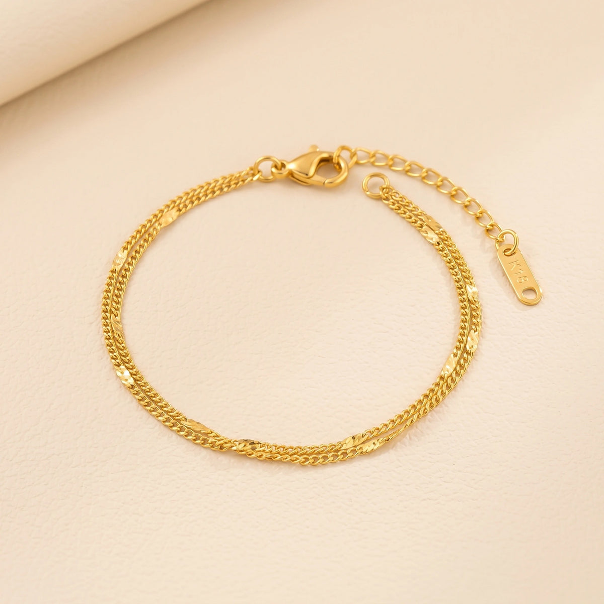 MYKI Double-Chain Bracelet(MKBRAD718-SSYI)