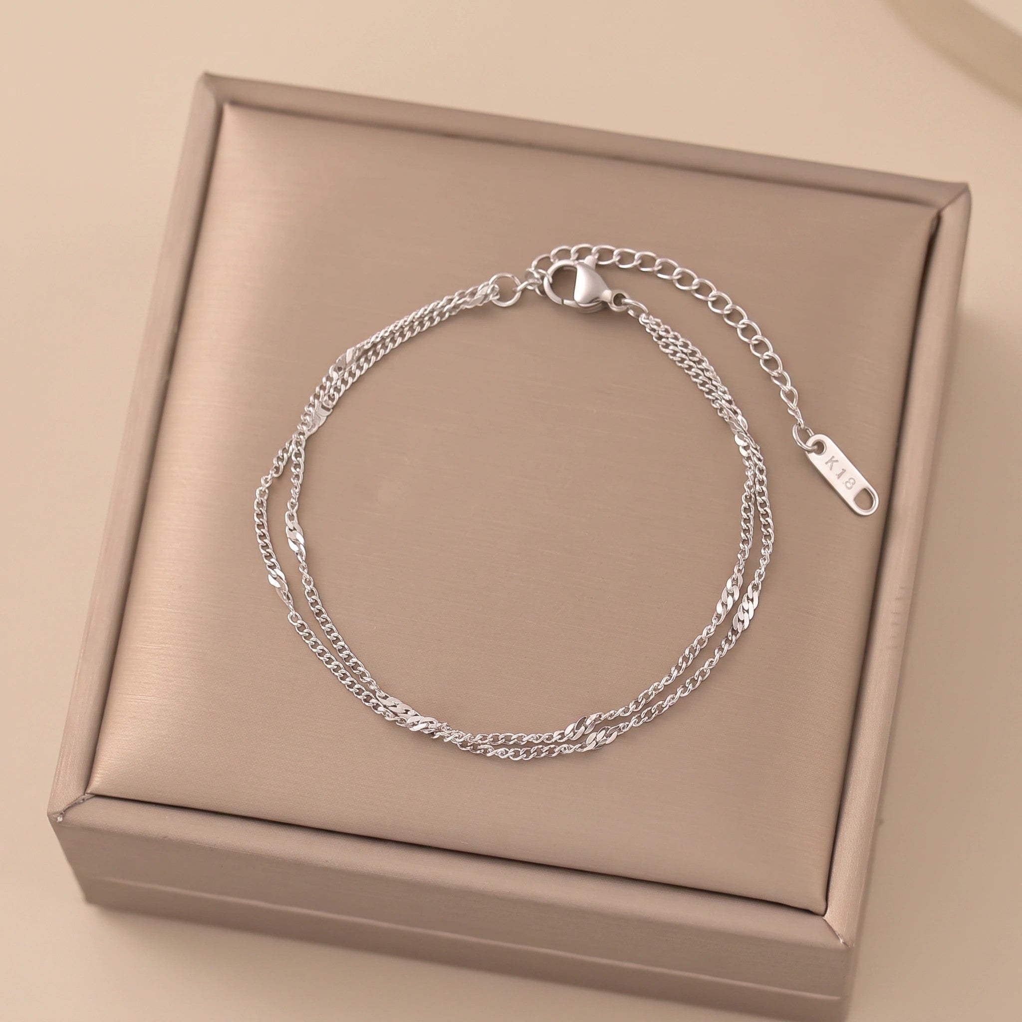 MYKI Double-Chain Bracelet(MKBRAD718-SSYI)