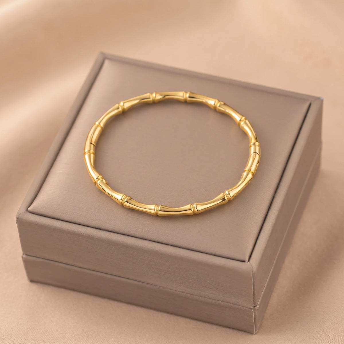 MYKI Bamboo Style Bangle | Anti-Tarnish(MKBRAD727-SSYI)