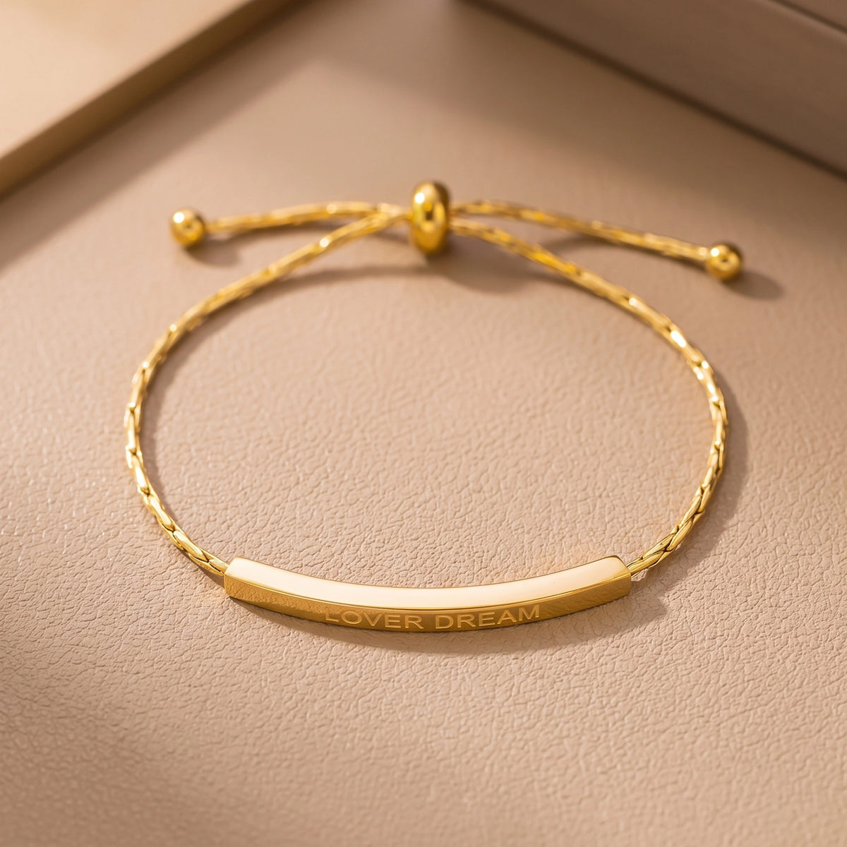 MYKI Gold-Plated Adjustable Bar Bracelet | Lover Dream(MKBRAD729G-SSYI)