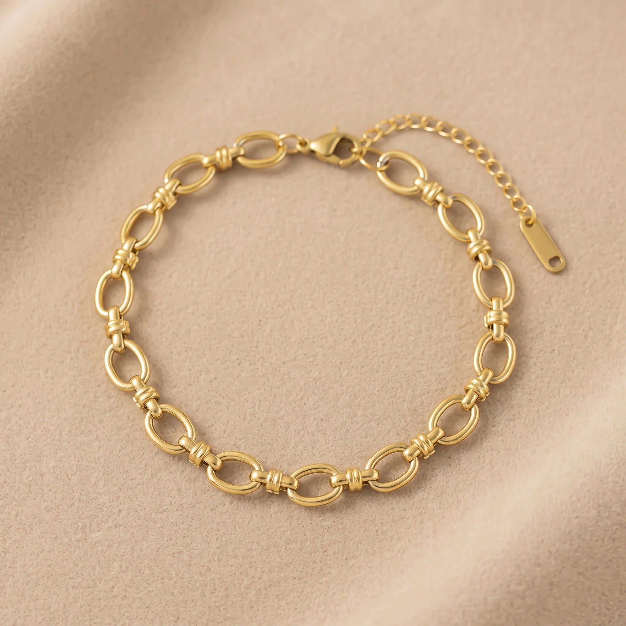 MYKI Stainless Steel Link Bracelet | Anti-Tarnish(MKBRAD731-SSYI)