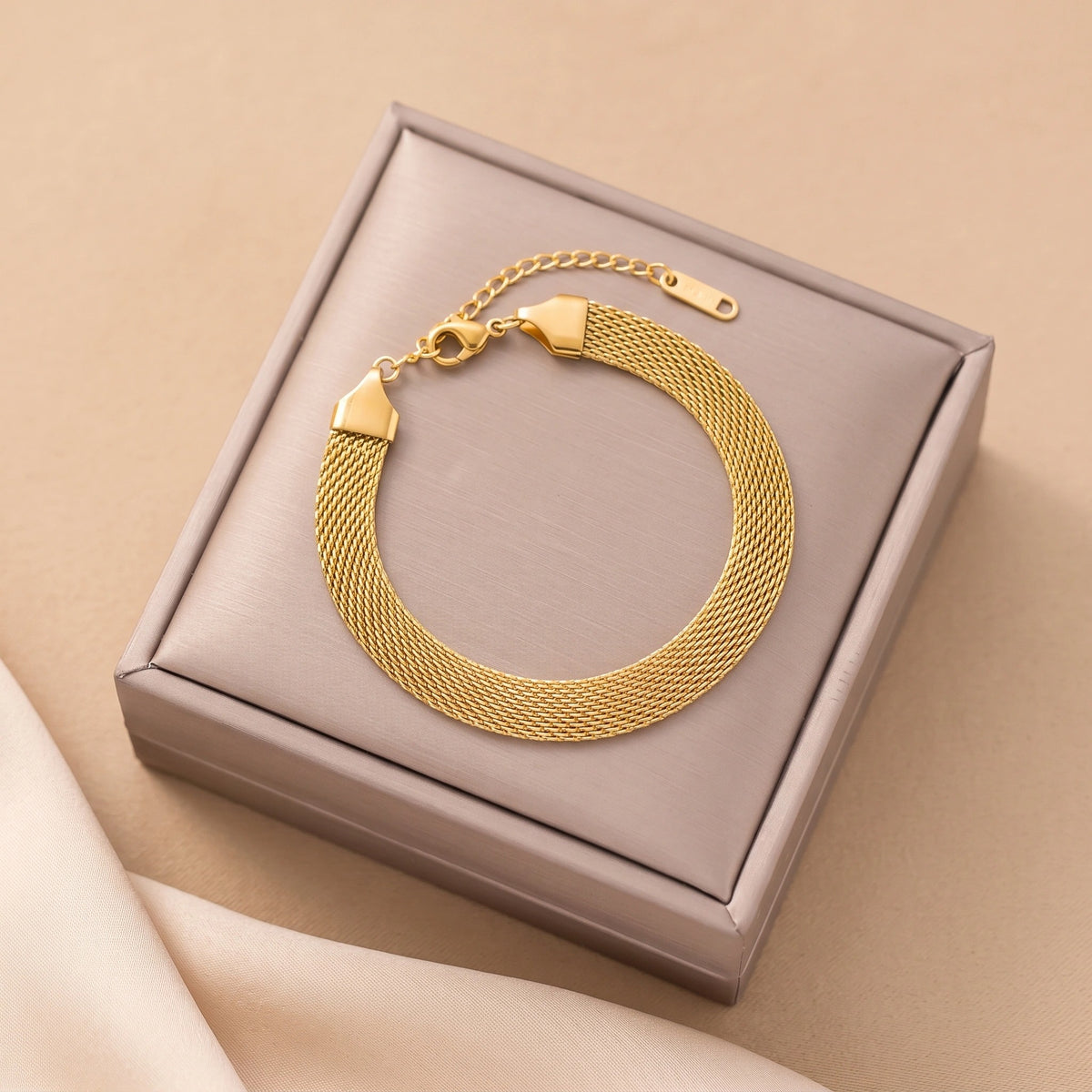 MYKI Gold-Plated Mesh Bracelet | Anti-Tarnish(MKBRAD735G-SSYI)