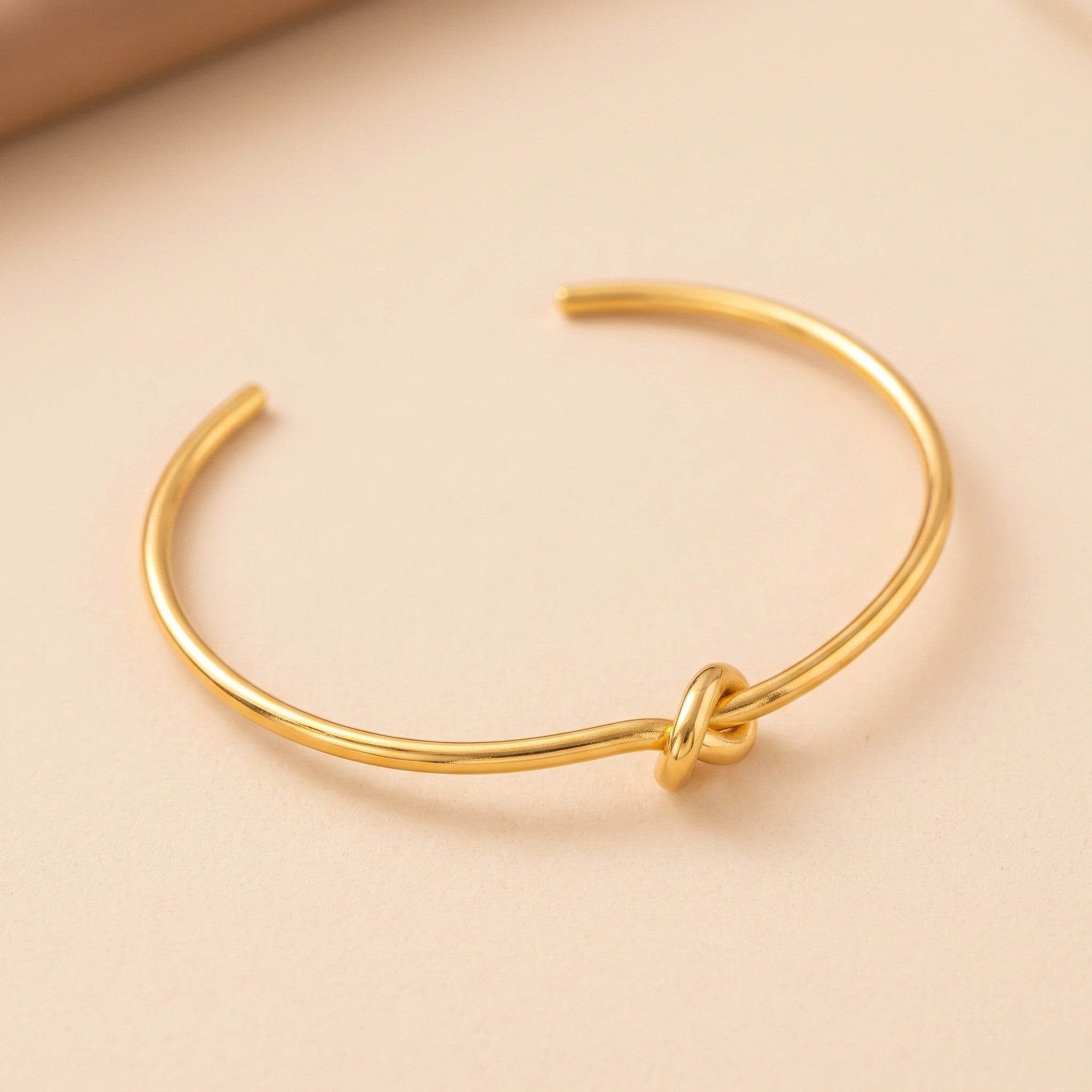 MYKI Knot Cuff Bracelet | Stainless Steel | Anti-Tarnish(MKBRAD736-SSYI)