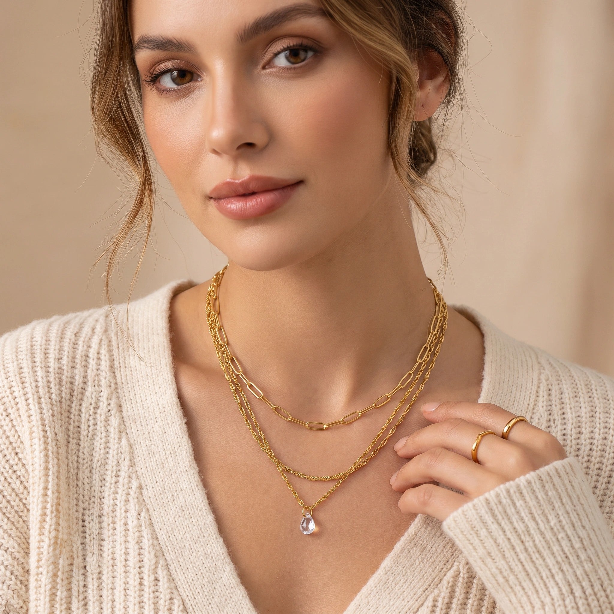 MYKI Dainty Stainless Steel Necklace (MK745G-SSYI)