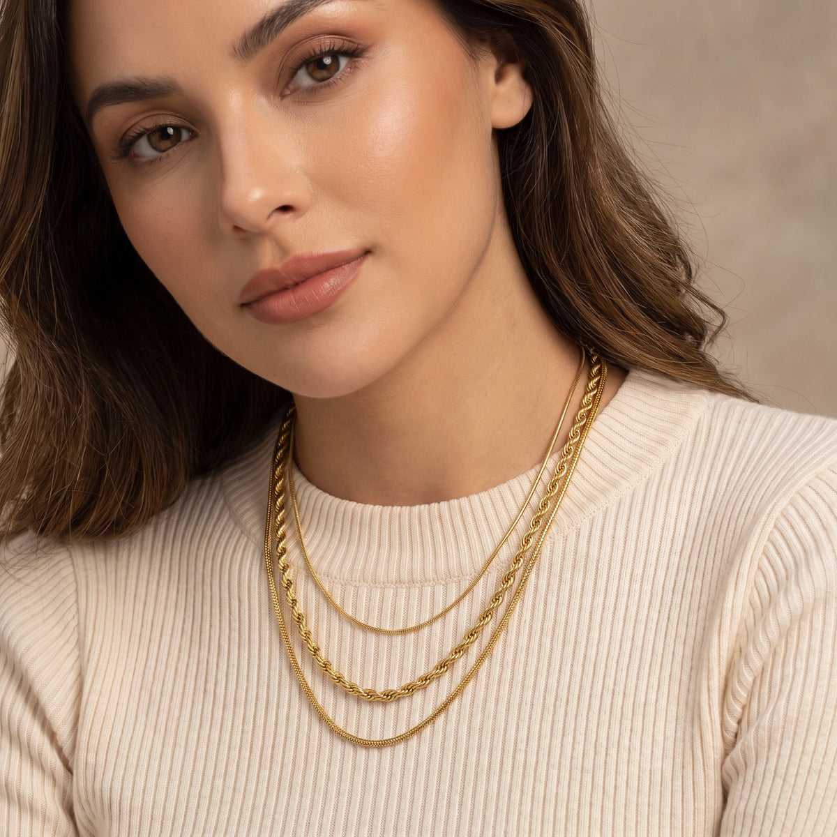 MYKI Striking Stainless Steel Necklace (MK747G-SSYI)