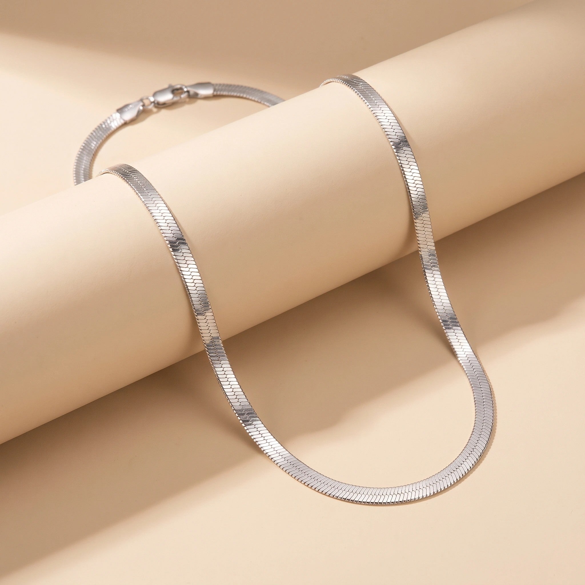 MYKI Presentable Stainless Steel Flat Chain Necklace (MK750-SSYI)