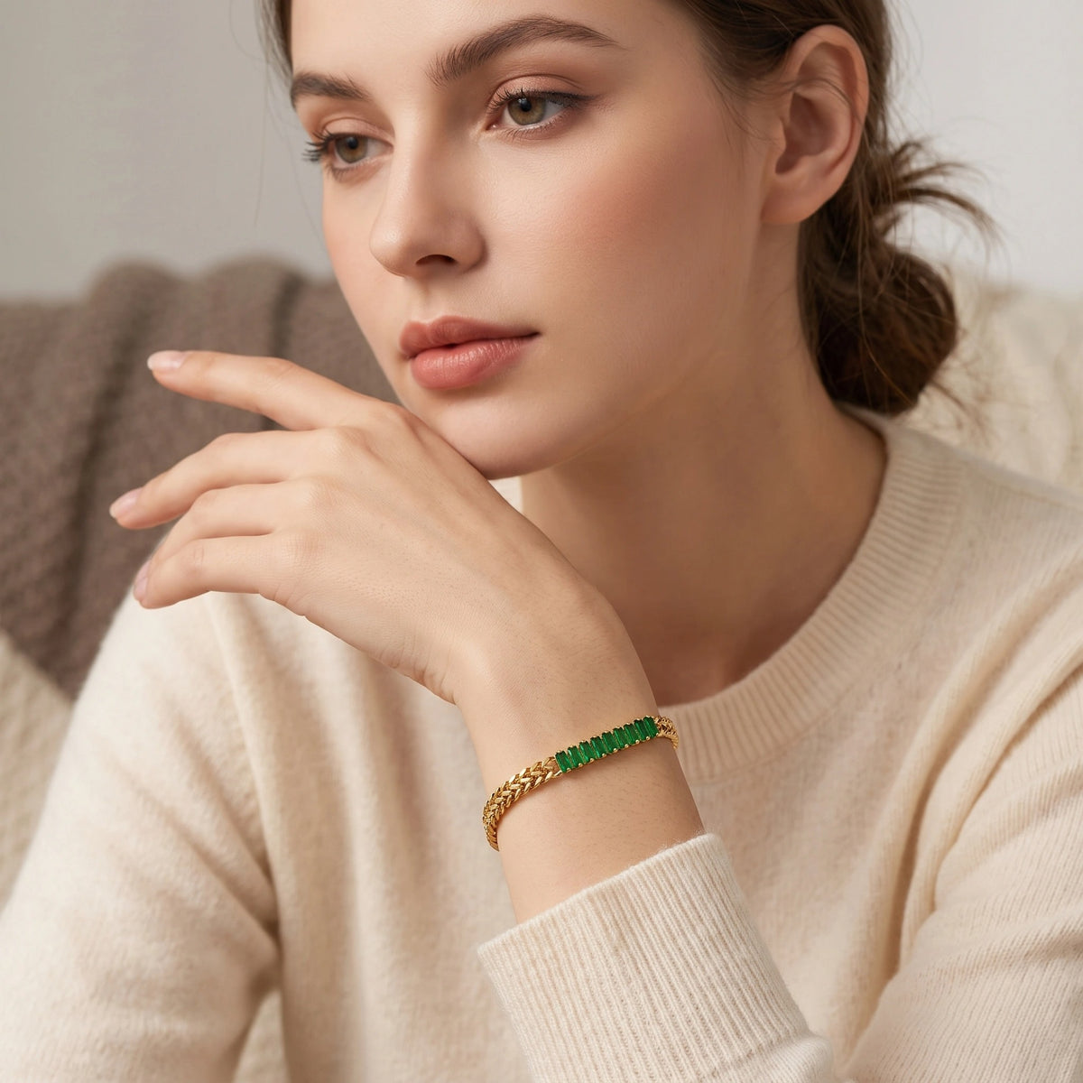 MYKI Gold Plated Bracelet | Anti-Tarnish Adjustable Design(MKBRAD756G-SSYI)