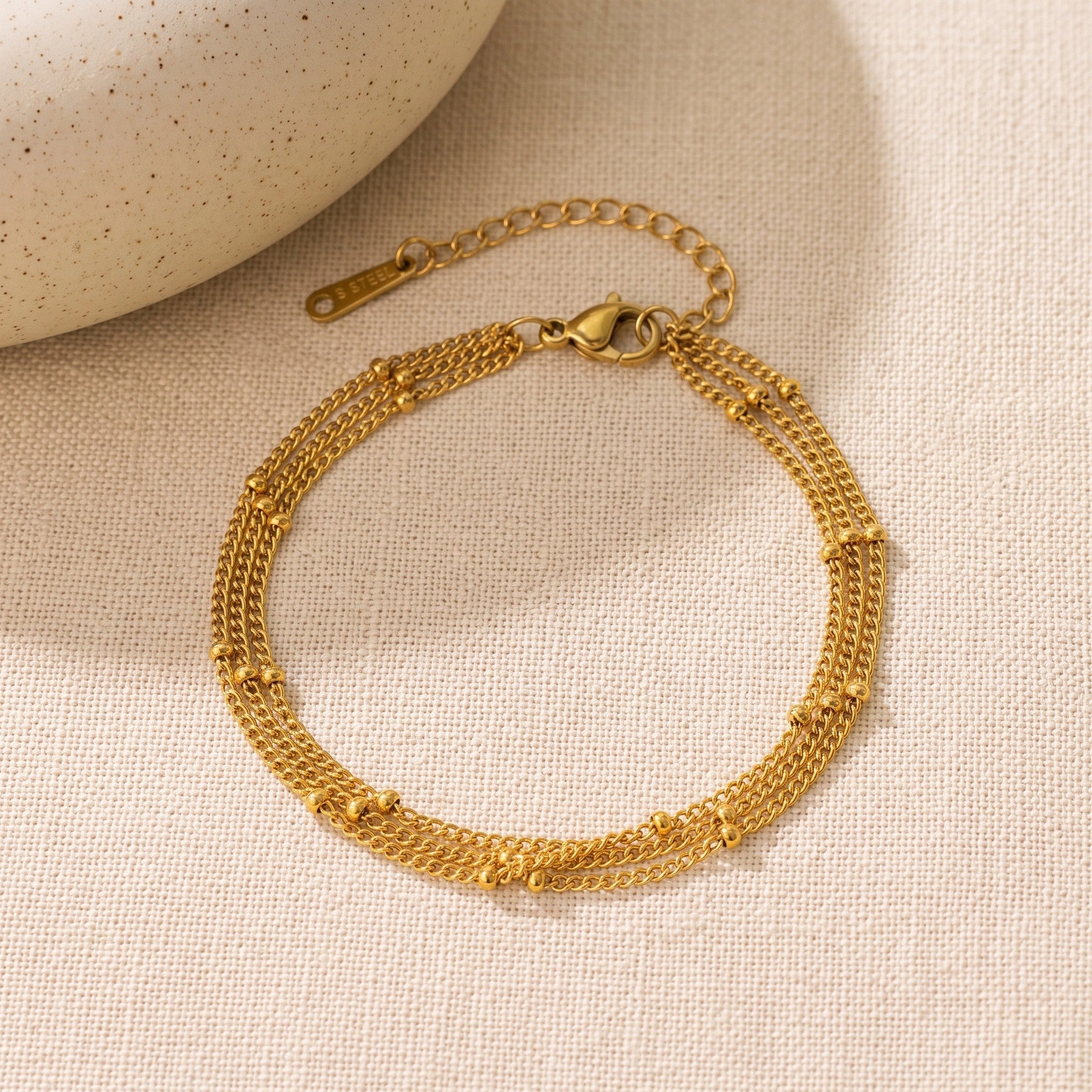 MYKI Gold Plated Bracelet | Anti-Tarnish Adjustable Design(MKBRAD758G-SSYI)