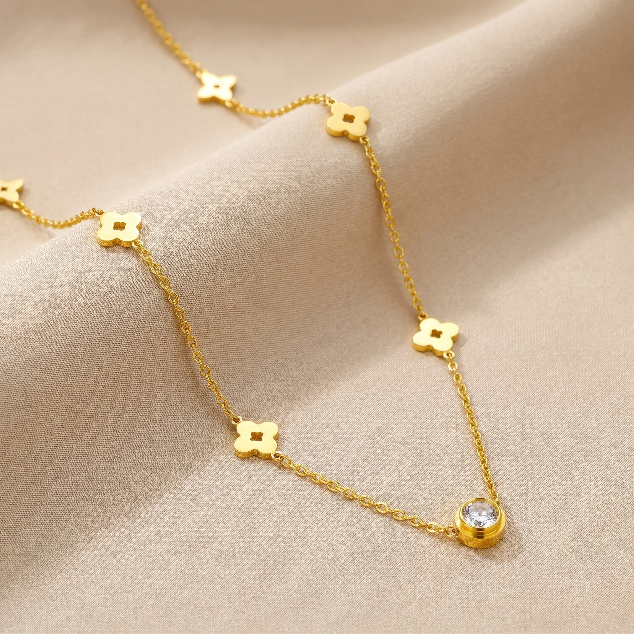 MYKI Flashy Stainless Steel Necklace (MK758G-SSYI)