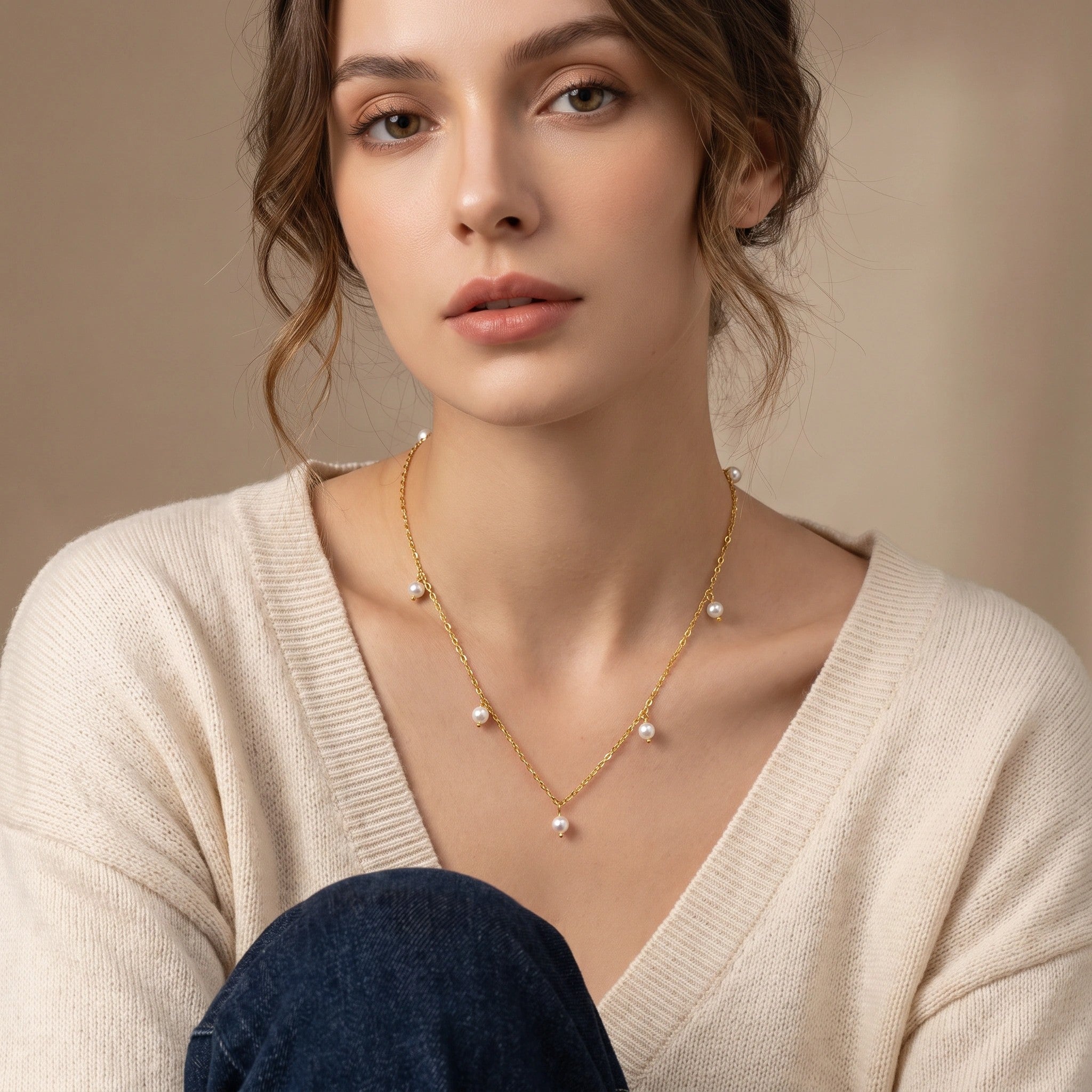 MYKI Dollish Stainless Steel Necklace (MK767G-SSYI)