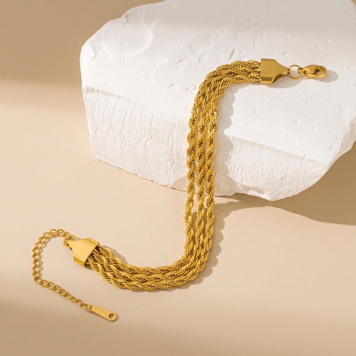 MYKI Stainless Steel Triple Rope Bracelet | Anti-Tarnish(MKBRAD776-SSYI)