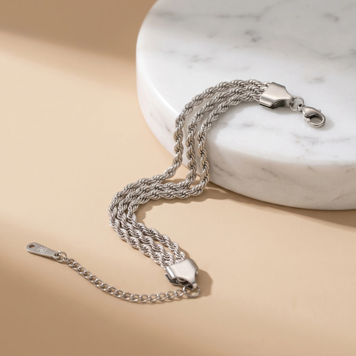 MYKI Stainless Steel Triple Rope Bracelet | Anti-Tarnish(MKBRAD776-SSYI)