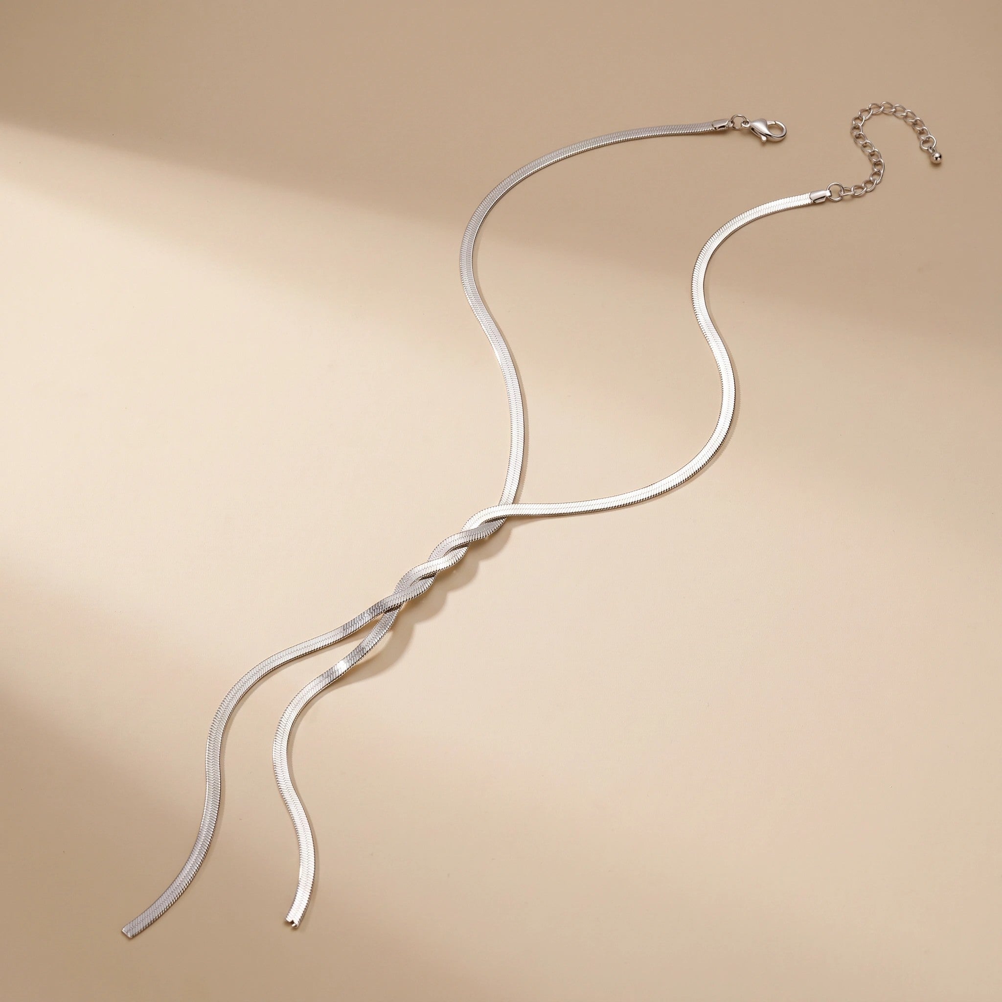 MYKI Twisted Flat Chain Stainless Steel Necklace (MK776-SSYI)