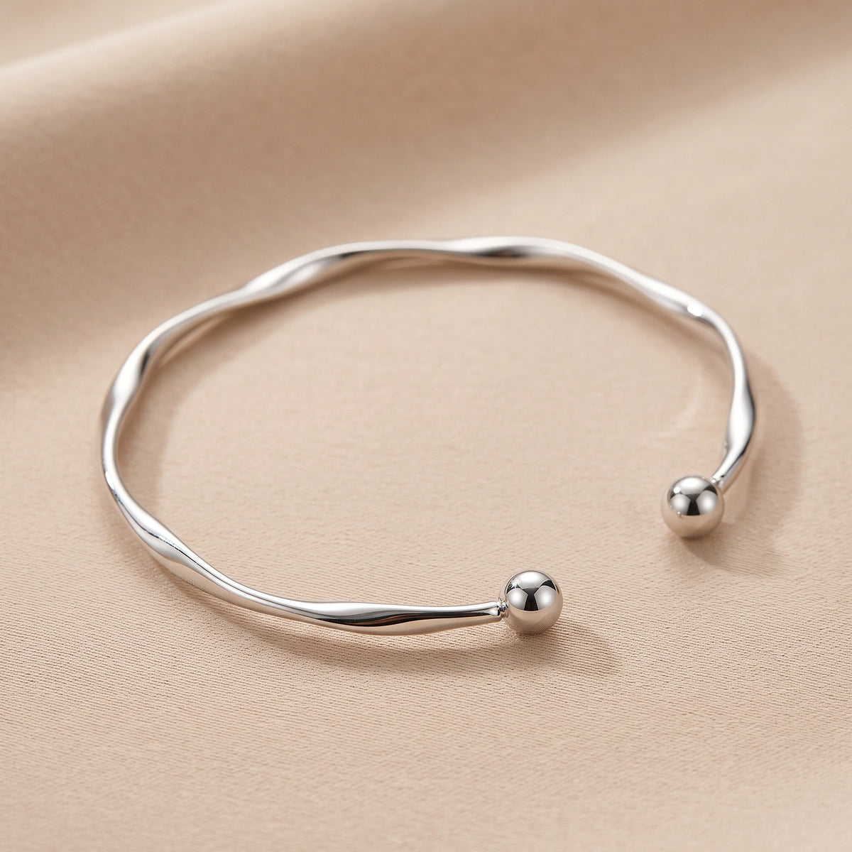 MYKI Stainless Steel Twisted Open Cuff Bracelet | Anti-Tarnish(MKBRAD781-SSYI)