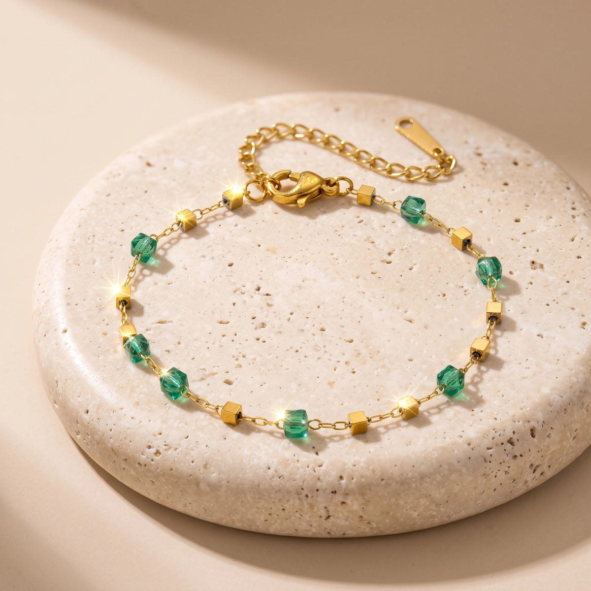 MYKI Coloured Bead Minimal Bracelet | Adjustable(MKBRAD783-SSYI)