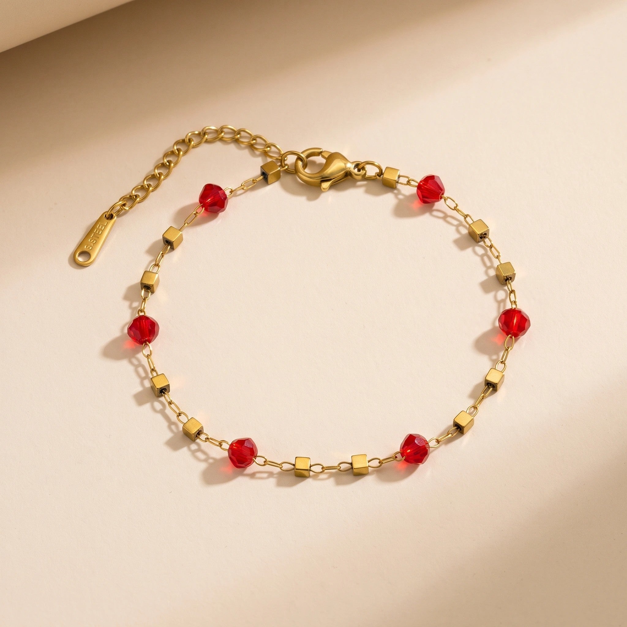 MYKI Coloured Bead Minimal Bracelet | Adjustable(MKBRAD783-SSYI)