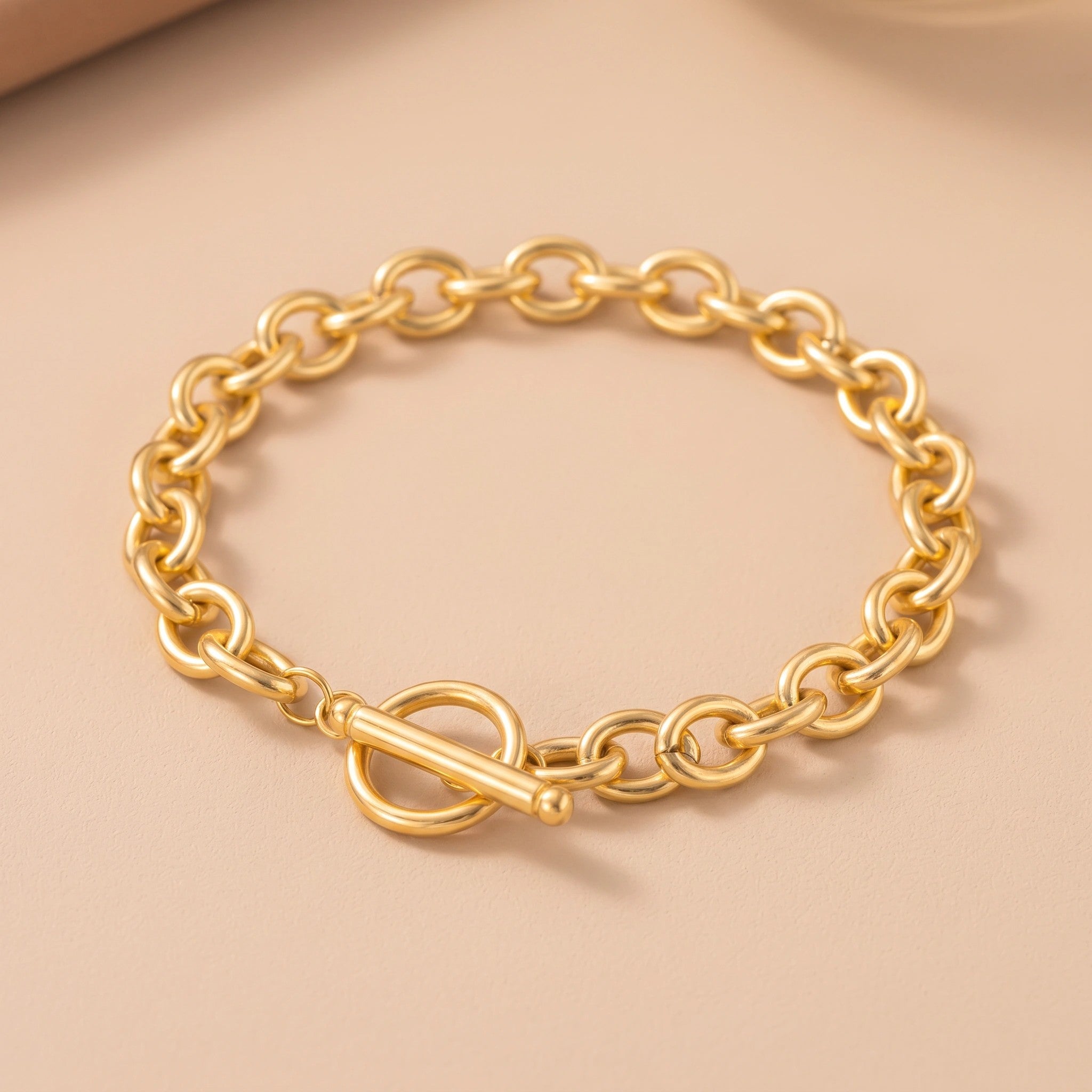 MYKI Gold Plated Toggle Chain Bracelet | Anti-Tarnish(MKBRAD792G-SSYI)