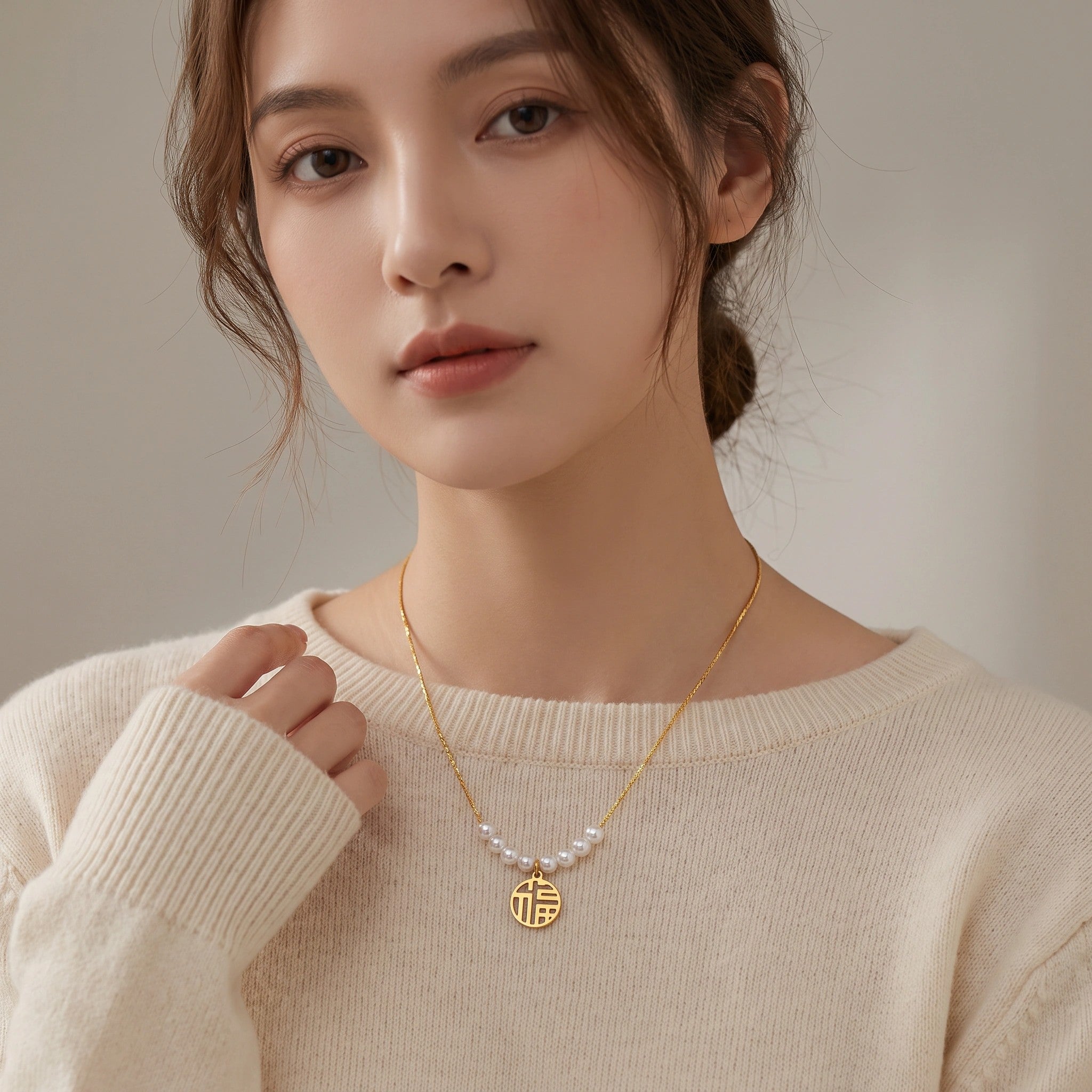 MYKI Stunning Stainless Steel Necklace (MK792G-SSYI)