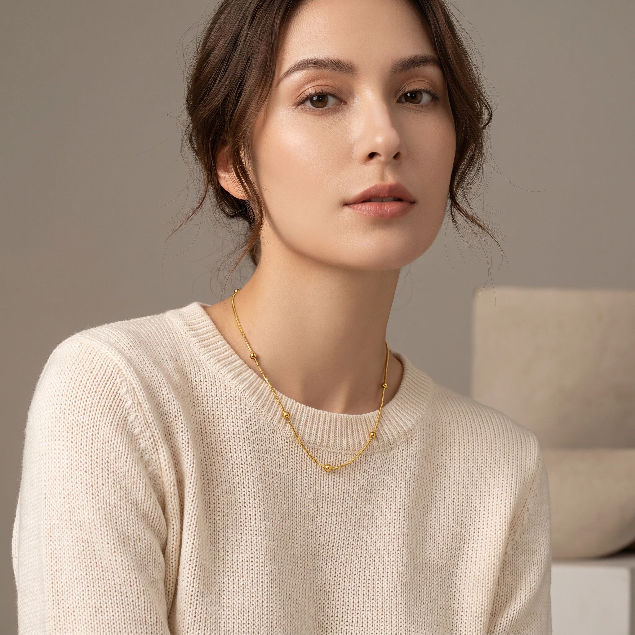 MYKI Likely Stainless Steel Necklace (MK793G-SSYI)