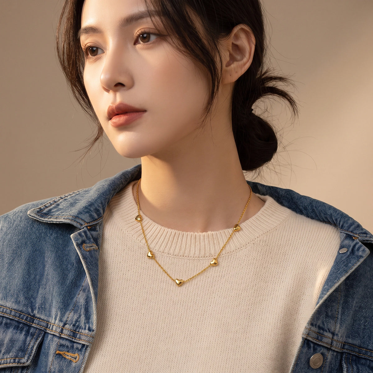 MYKI Exquisite Stainless Steel Necklace (MK800G-SSYI)