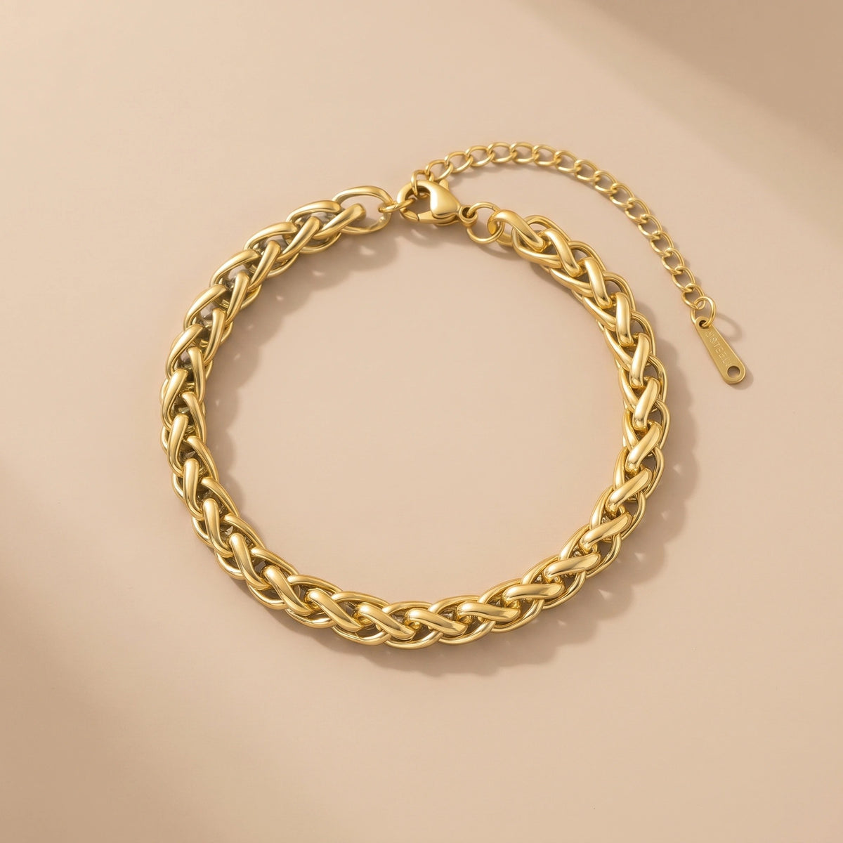 MYKI Gold Plated Braided Chain Bracelet | Anti-Tarnish(MKBRAD806G-SSYI)