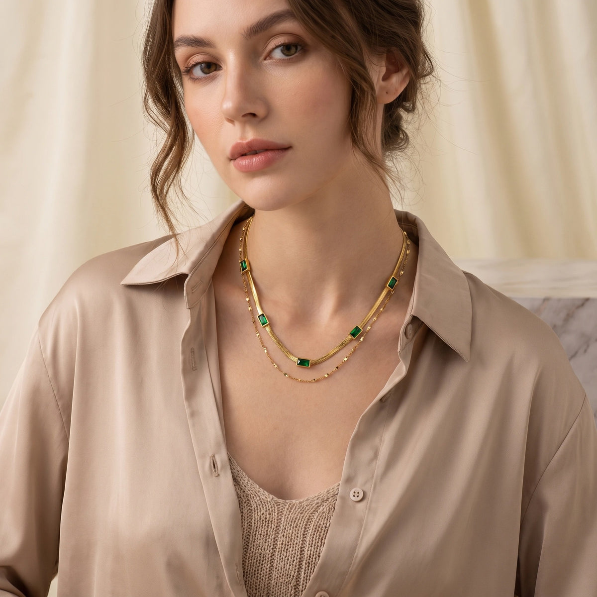 MYKI Radiant Stainless Steel Necklace (MK809G-SSYI)