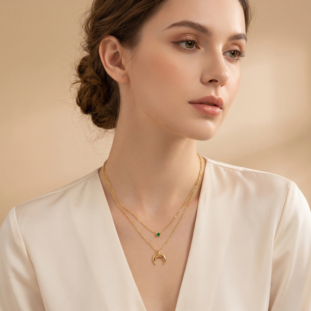 MYKI Elegant Stainless Steel Necklace (MK815G-SSYI)