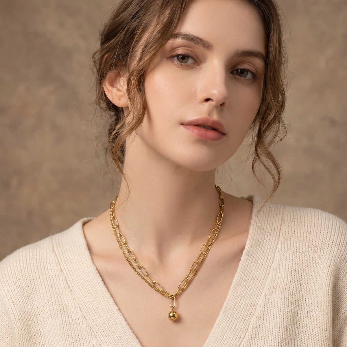 MYKI Glorious Stainless Steel Necklace (MK817G-SSYI)