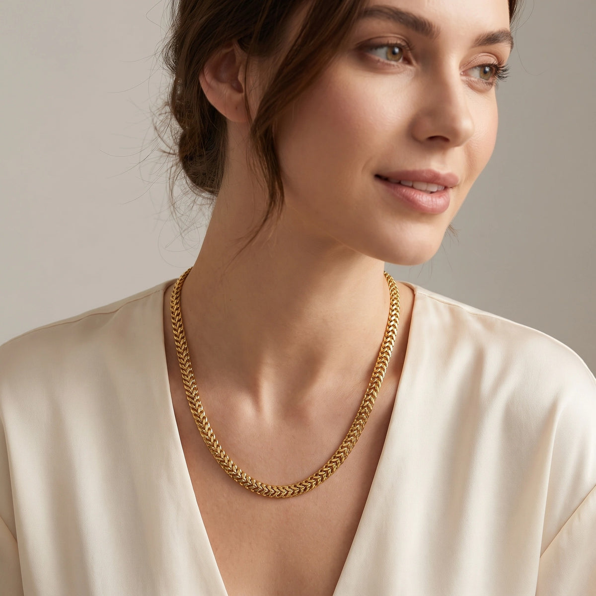 MYKI Perfect Stainless Steel Necklace (MK826G-SSYI)