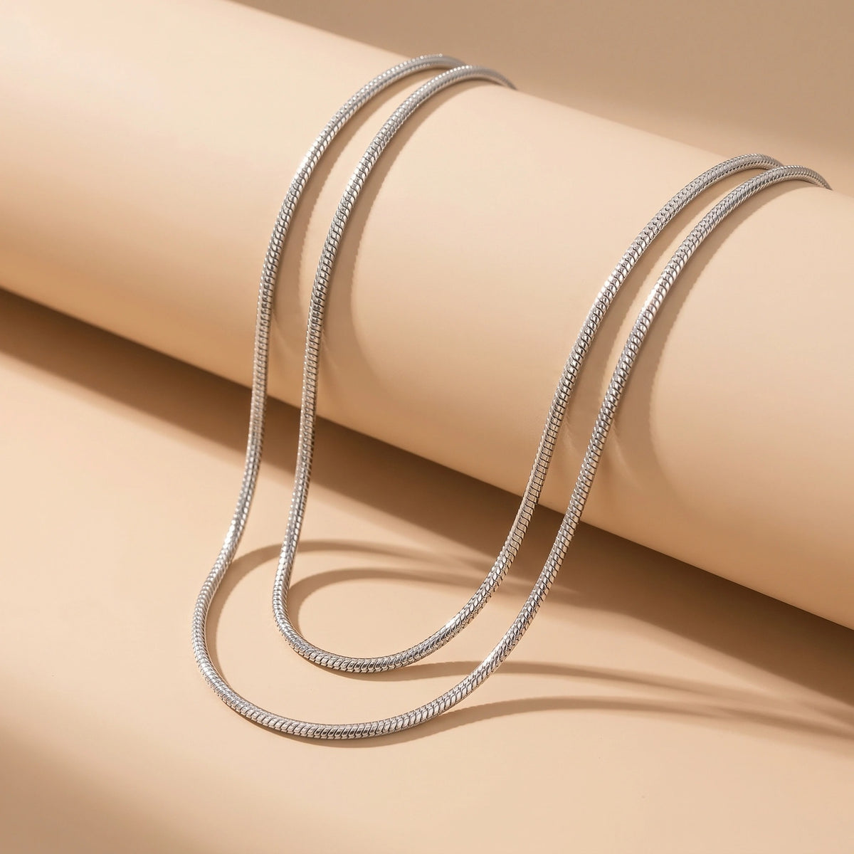 MYKI Fascinating Multi-Layer Stainless Steel Necklace (MK829-SSYI)
