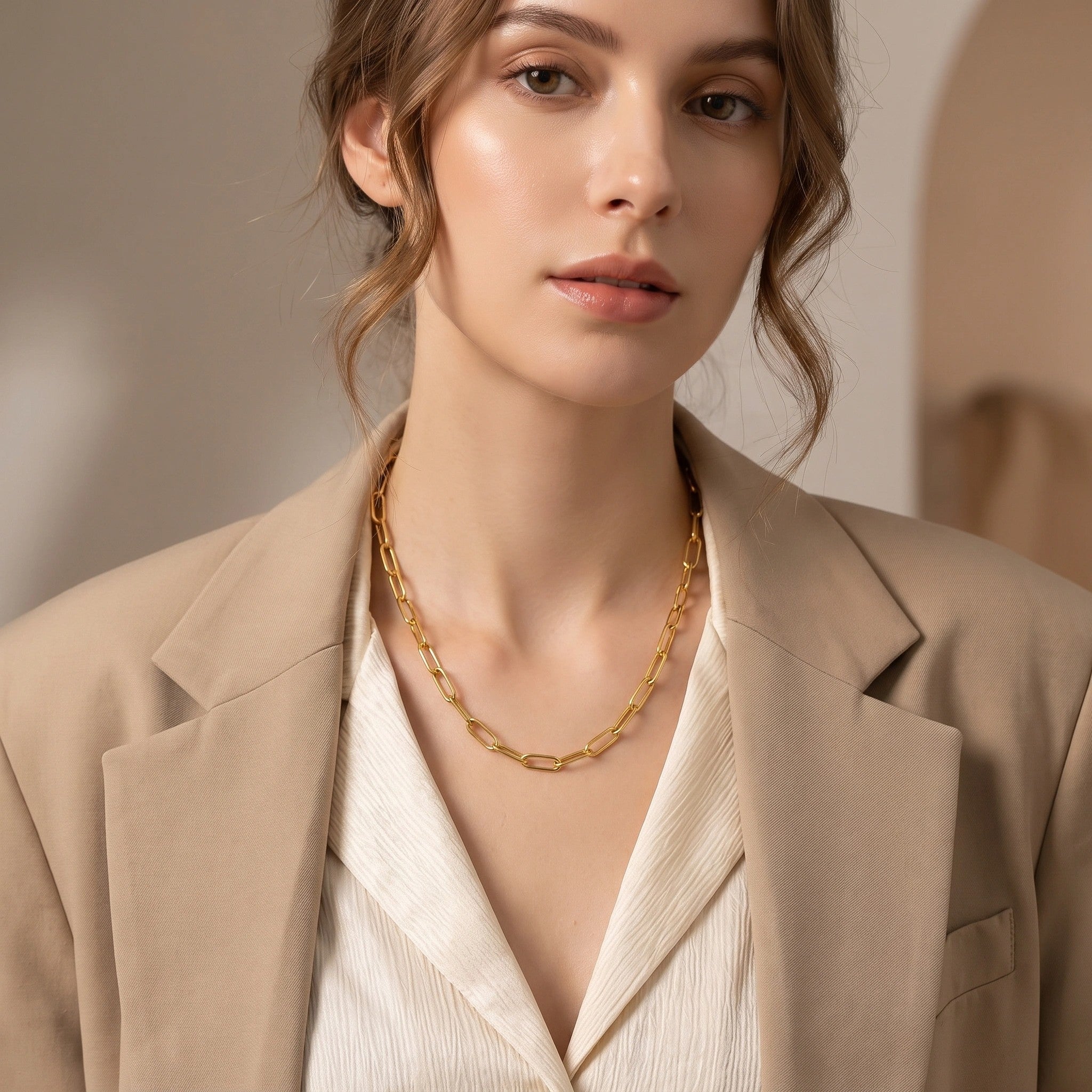 MYKI Flawless Stainless Steel Necklace (MK830G-SSYI)