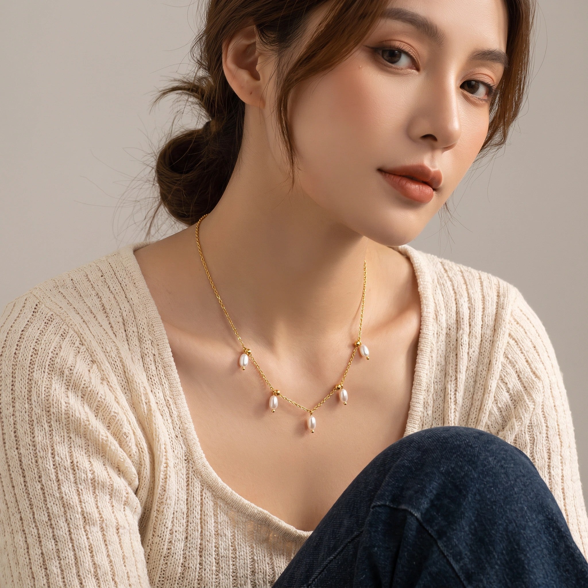 MYKI Comely Stainless Steel Necklace (MK832G-SSYI)