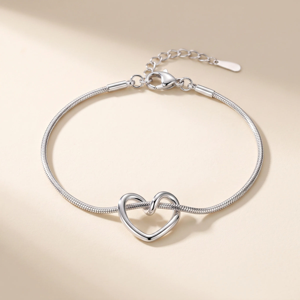 MYKI Open Heart Snake Chain Bracelet(MKBRAD864-SSYI)