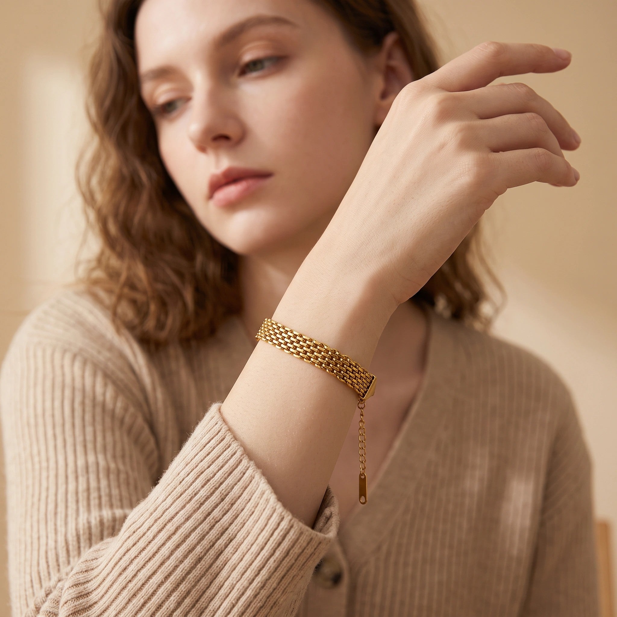 MYKI Gold Plated Bracelet with Elegant Design | MYKI(MKBRAD865G-SSYI)