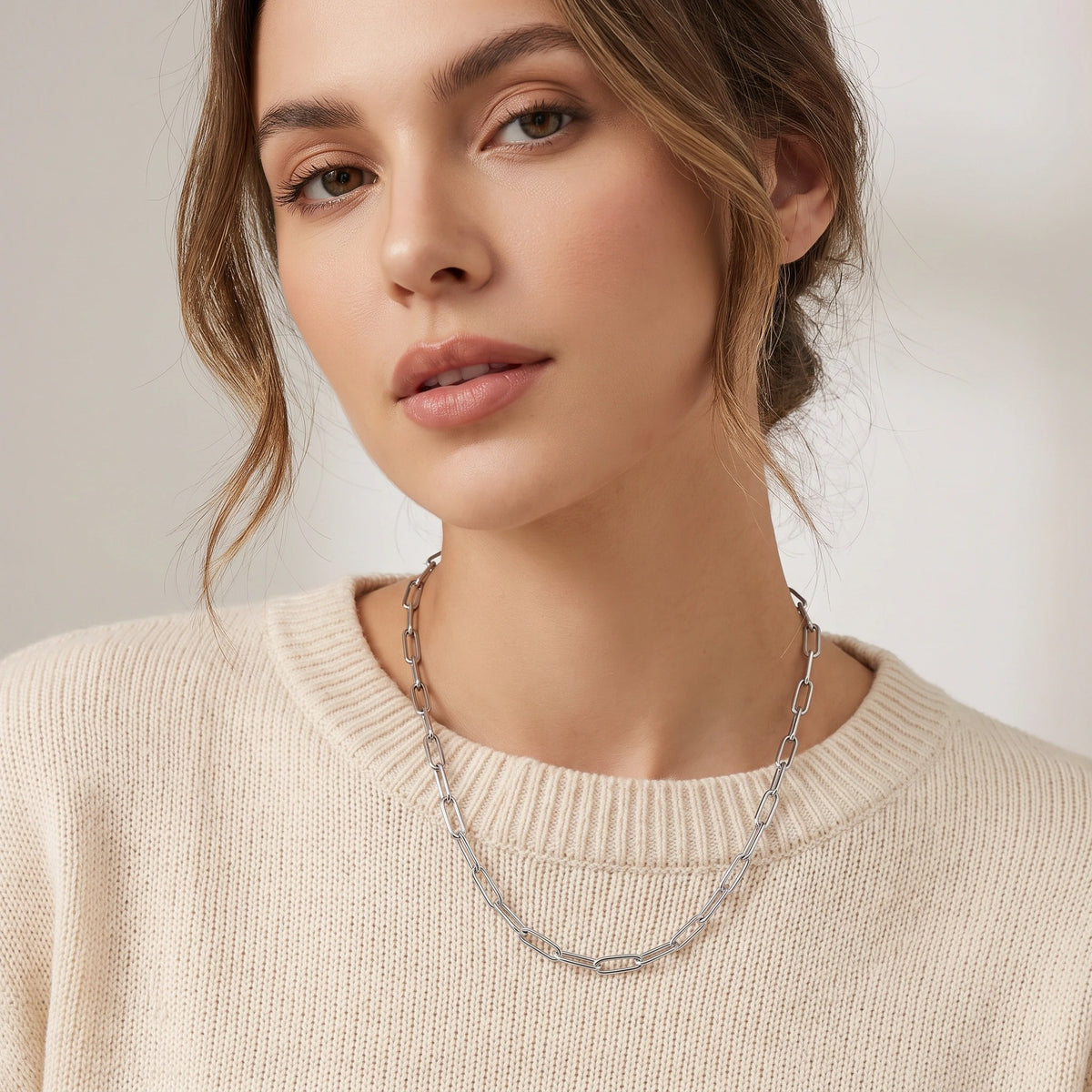 MYKI Flawless Stainless Steel Necklace (MK875S-SSYI)
