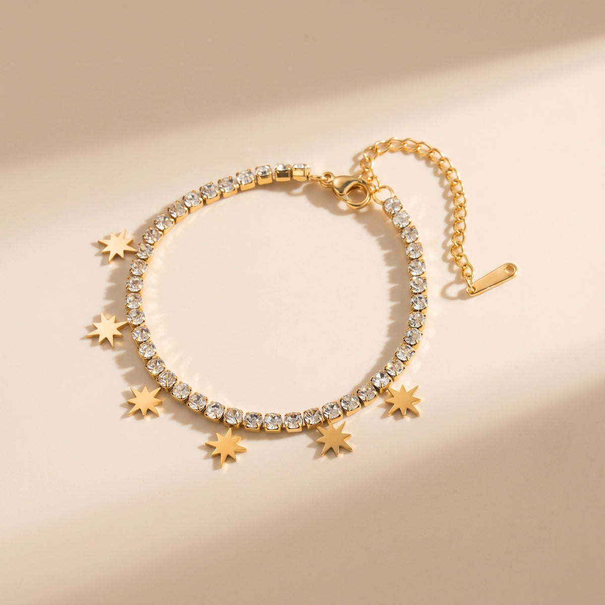 MYKI Star Charm Tennis Bracelet – Anti-Tarnish Sparkle Design(MKBRAD883-SSYI)
