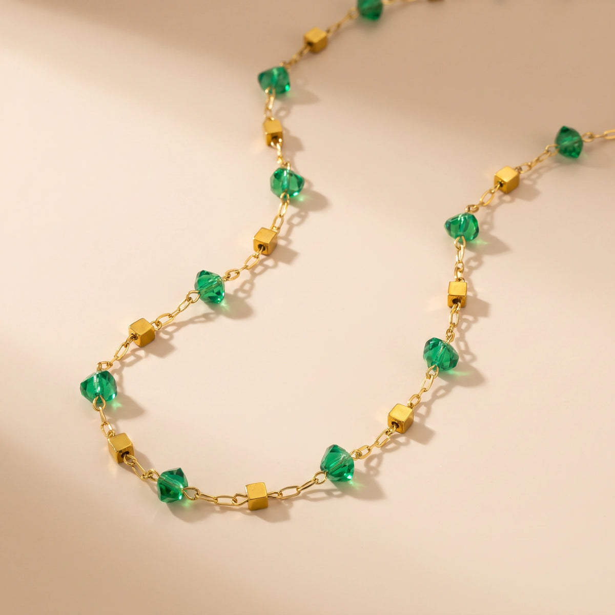 MYKI Beaded Necklace Chain (MK884-SSYI)