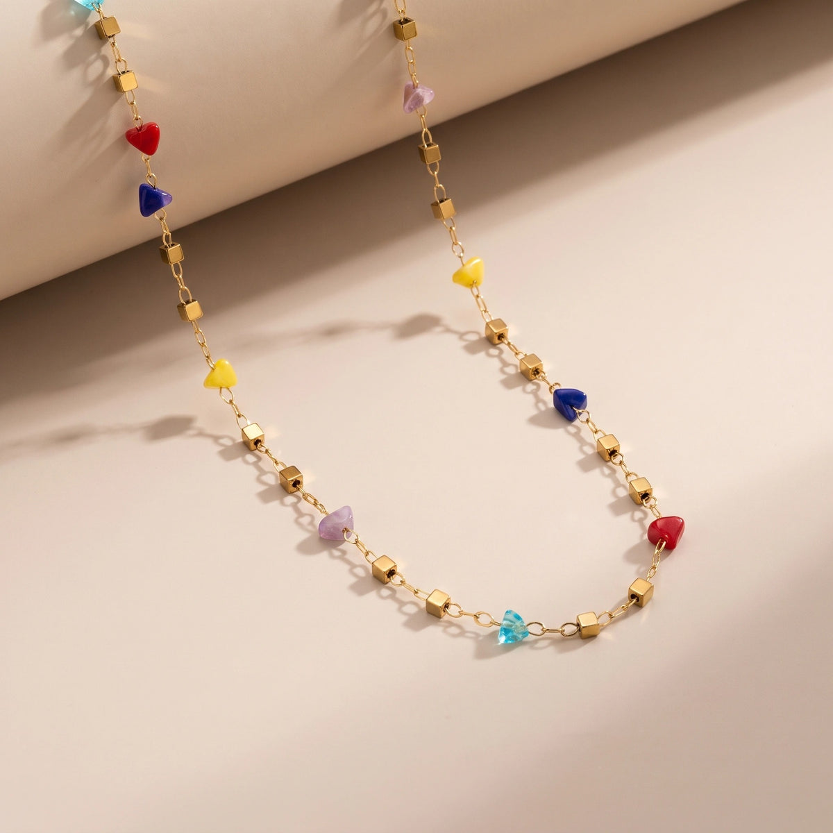MYKI Beaded Necklace Chain (MK884-SSYI)