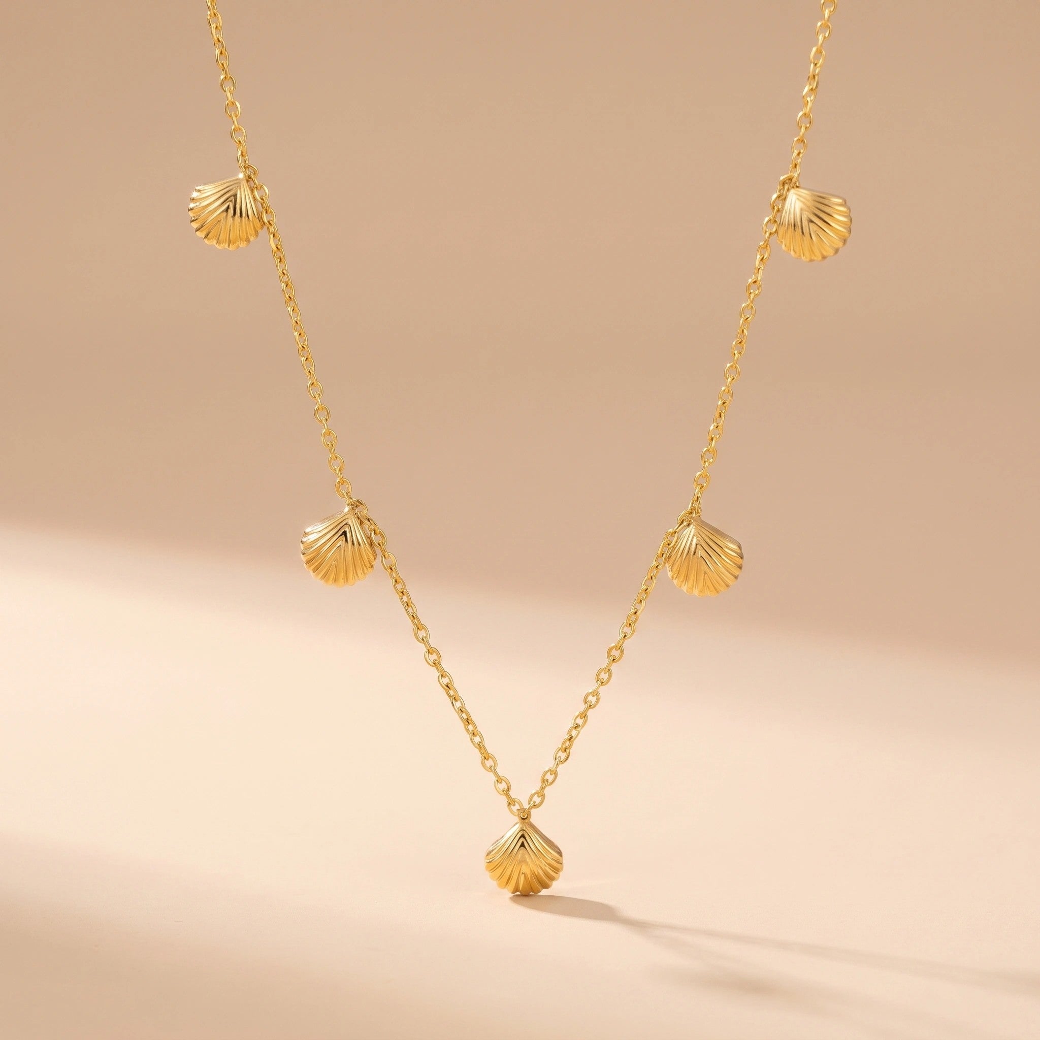 MYKI Gold-Plated Shell Charm Necklace (MK902G-SSYI)