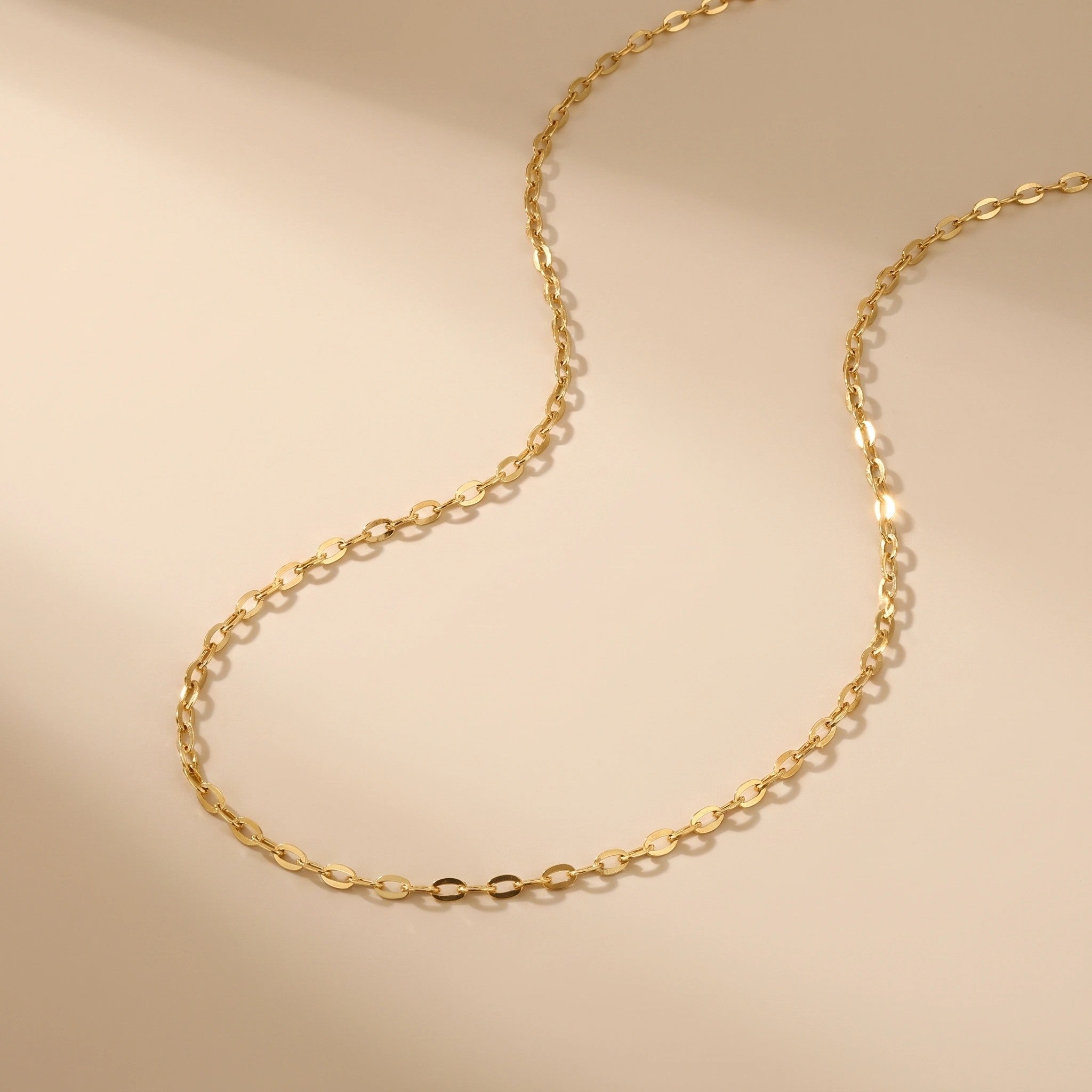 MYKI Anti-Tarnish Minimal Gold Link Chain Necklace (MK949G-SSYI)