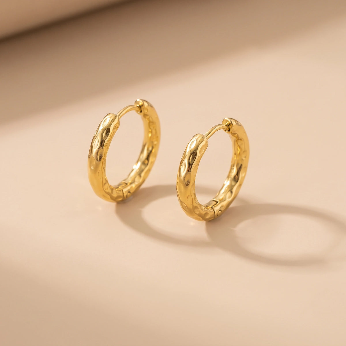 MYKI Dotted Texture Anti-Tarnish Hoop Earrings (MKERCH954-SSYI)