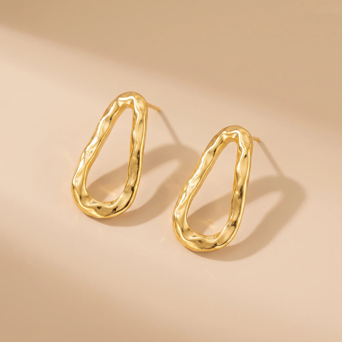 MYKI Gold Plated Anti-Tarnish Open Teardrop Earrings (MKERCH973G-SSYI)