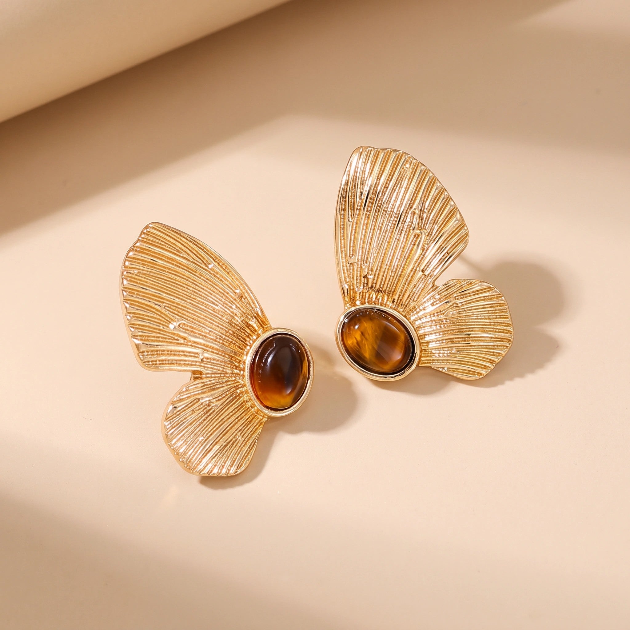 MYKI Anti-Tarnish Butterfly Stone Earrings (MKERCH977G-SSYI)