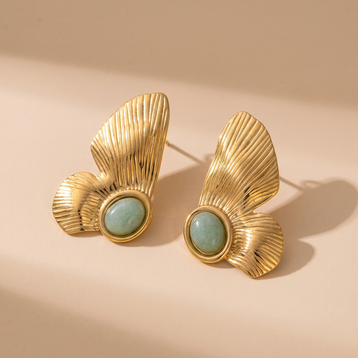 MYKI Anti-Tarnish Butterfly Stone Earrings (MKERCH977G-SSYI)