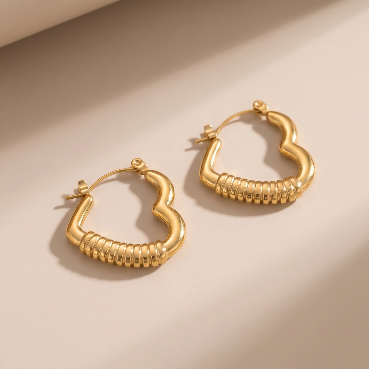MYKI Gold Plated Anti-Tarnish Designer Hoop Earrings (MKERCH980G-SSYI)