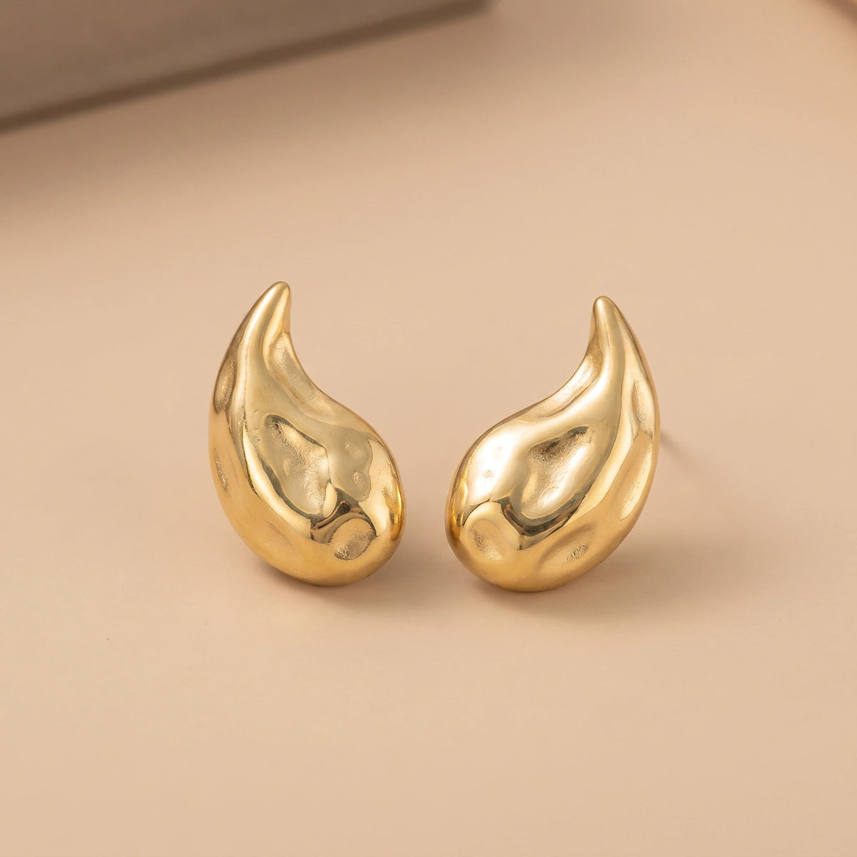 MYKI Anti-Tarnish Abstract Stud Earrings (MKERCH983-SSYI)