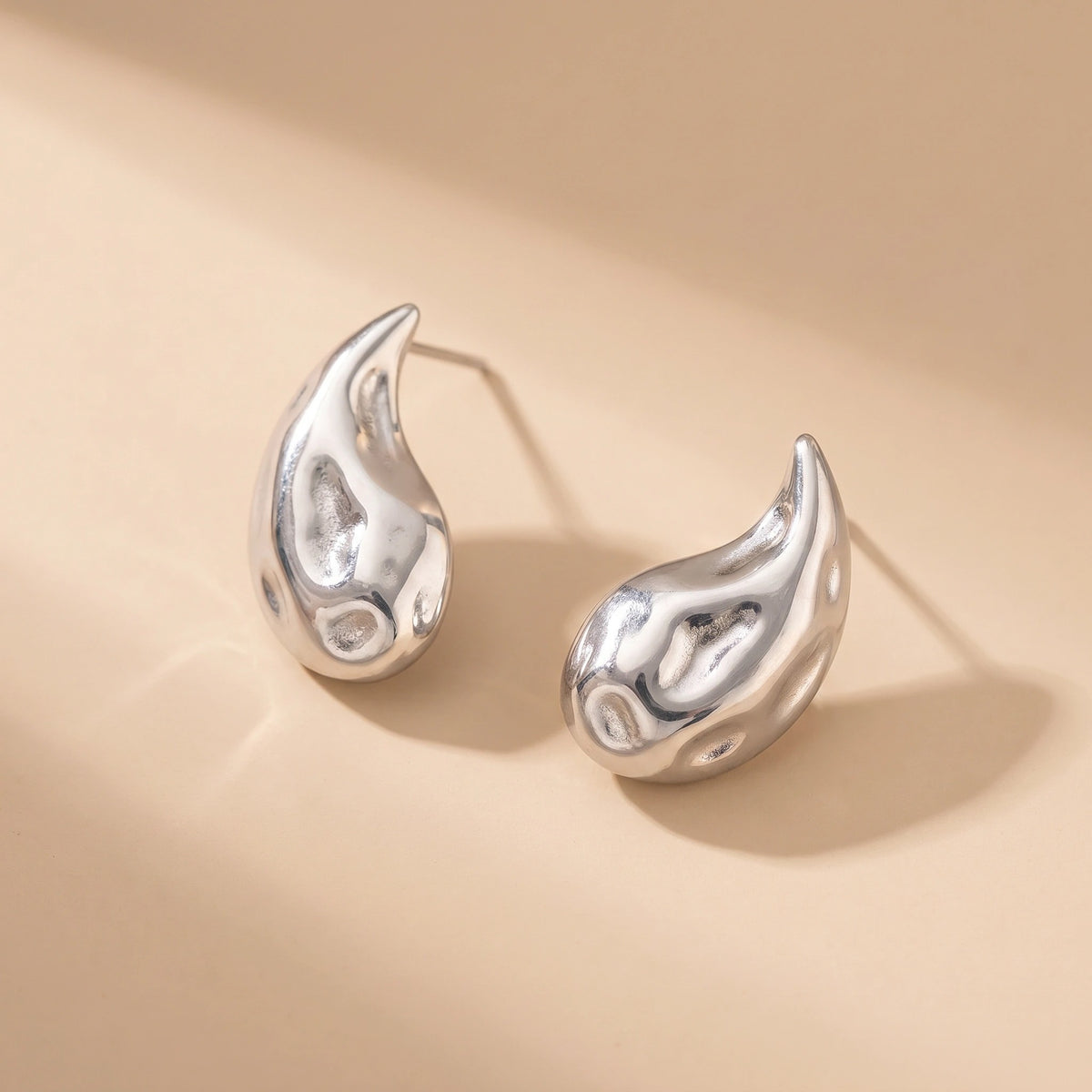 MYKI Anti-Tarnish Abstract Stud Earrings (MKERCH983-SSYI)