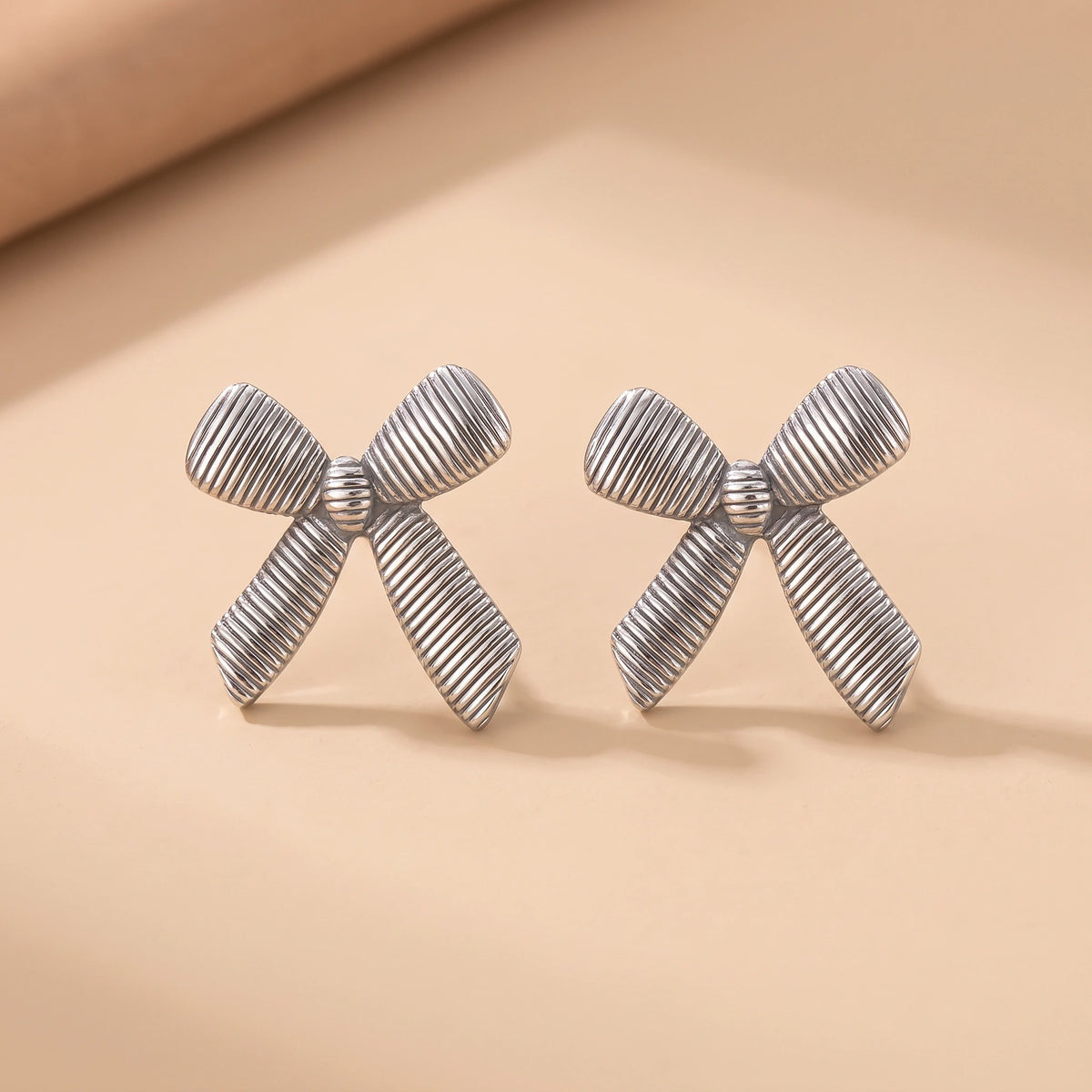 MYKI Bow Knot Stud Earrings | Anti Tarnish (MKERCH997-SSYI)